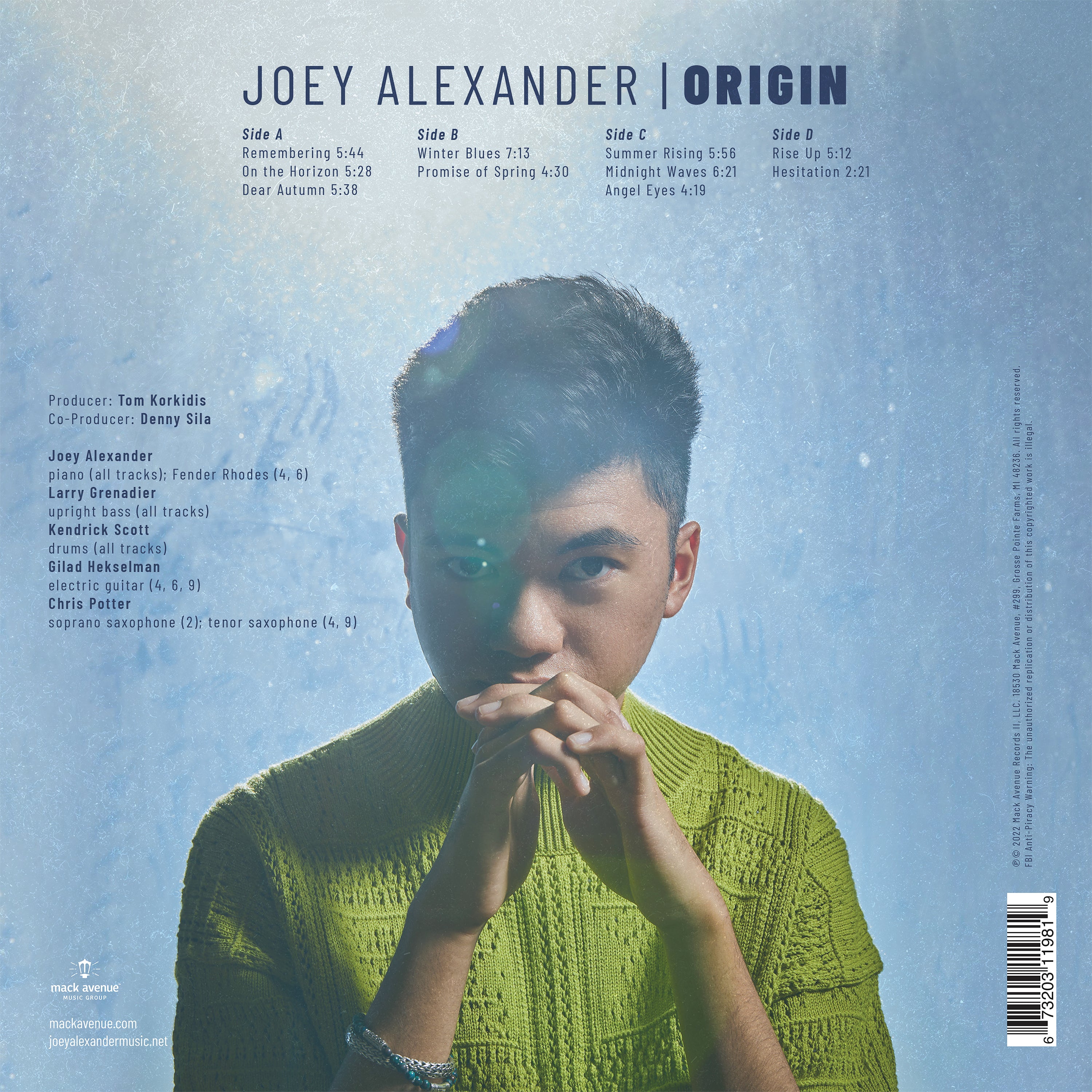 Mack Avenue Joey Alexander Origin CD piano jazz