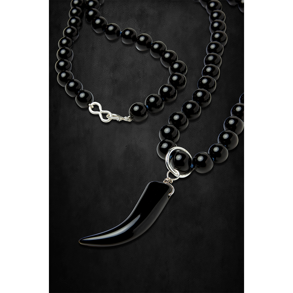 Aerosmith Blue Army collana onice nera 36 pollici
