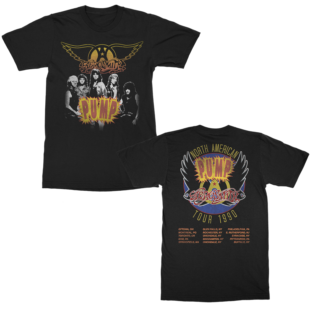Aerosmith Pump Tour t-shirt nera vintage