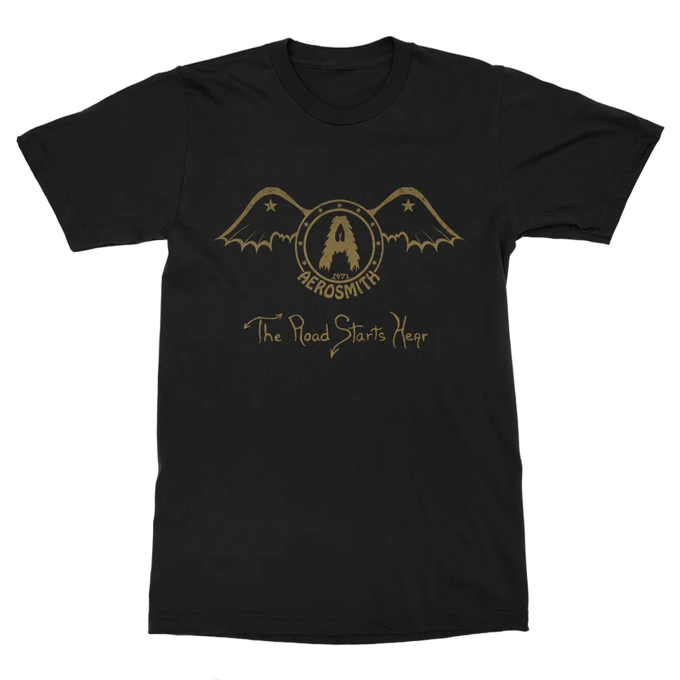 Aerosmith The Road Starts Hear maglietta nera