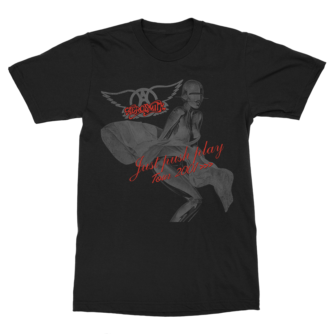 Aerosmith Just Push Play Tour maglietta nera unisex