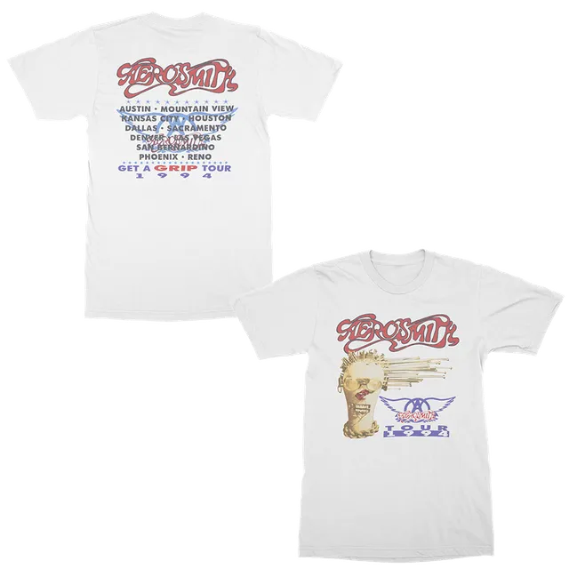 Aerosmith Get A Grip Tour 1994 t-shirt bianca