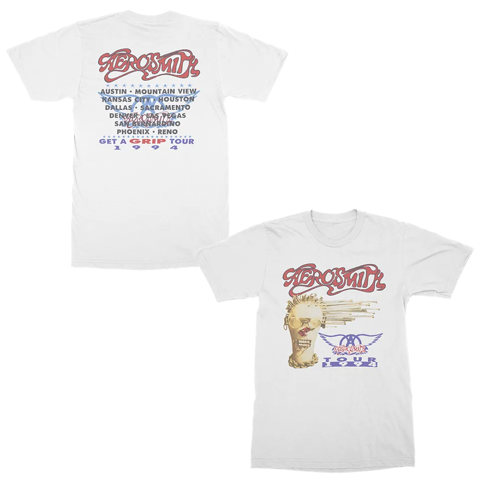 Aerosmith Get A Grip Tour 1994 t-shirt bianca