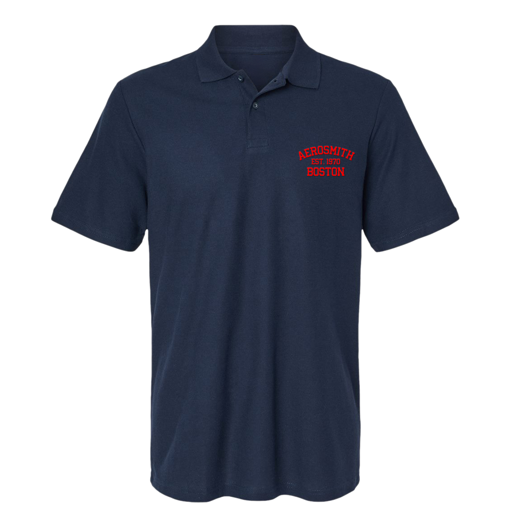 Aerosmith EST 1970 polo blu navy