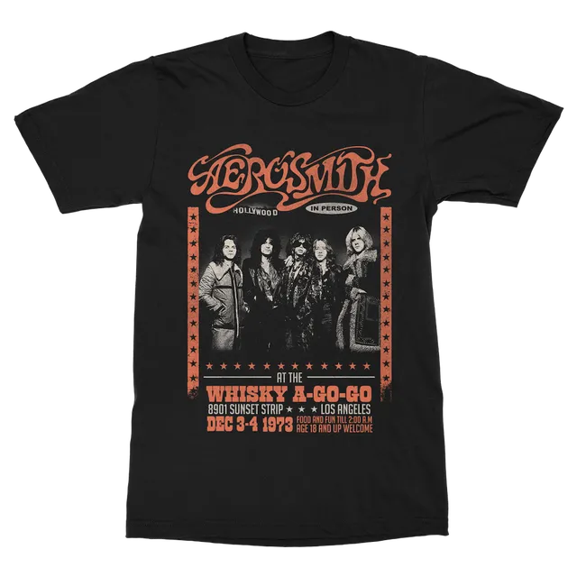 Aerosmith Whisky A Go Go maglietta nera vintage
