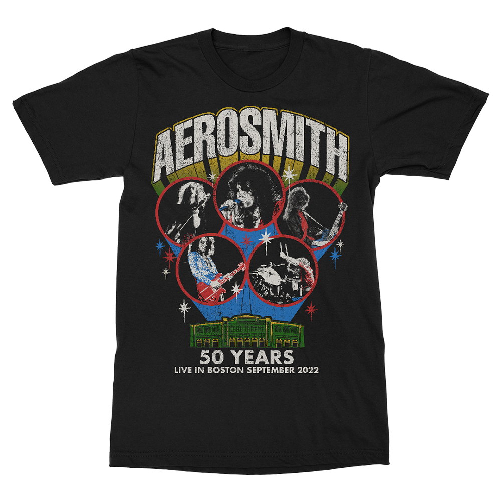 Aerosmith Fenway Event t-shirt nera concerto 2022