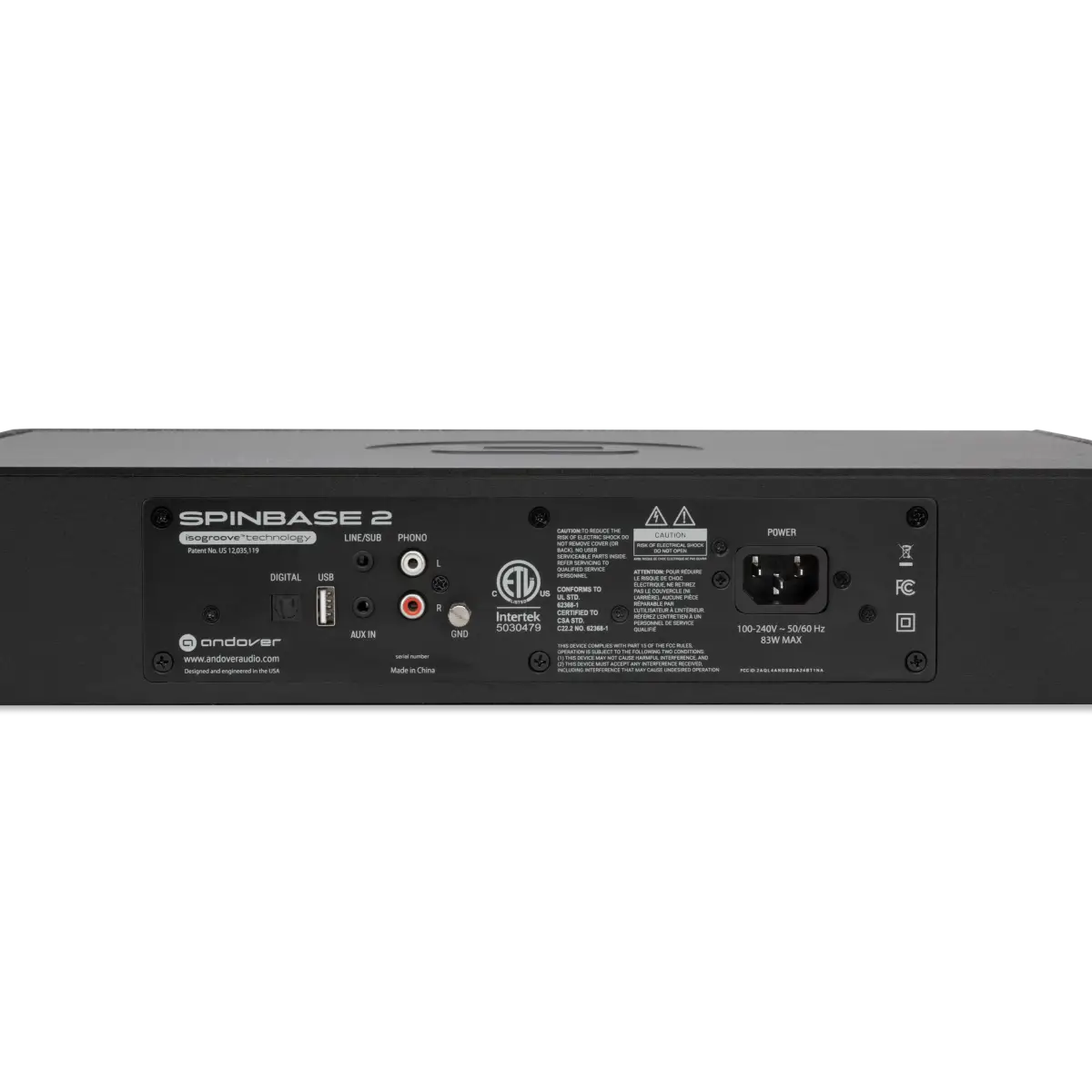 Andover Audio SpinDuo System giradischi nero