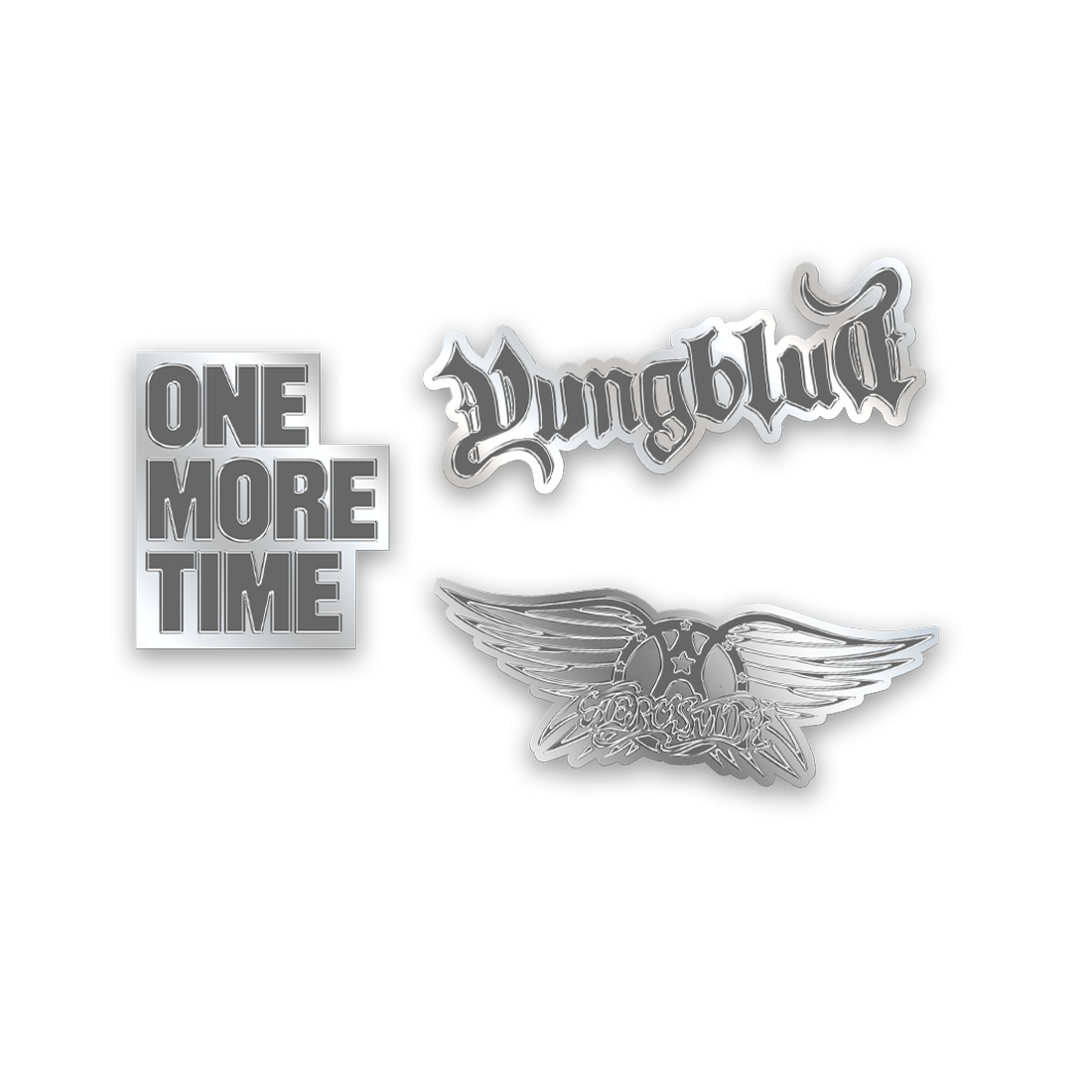 Aerosmith One More Time set 3 spille smaltate argento