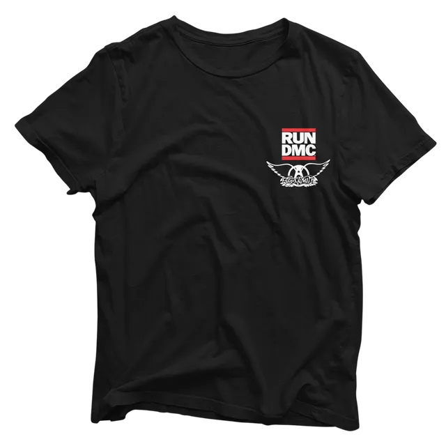 Aerosmith x Run DMC Walk This Way maglietta nera