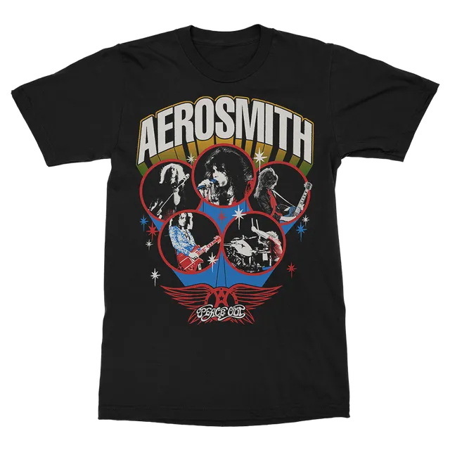 Aerosmith Peace Out Tour T-Shirt Nera Date Tour