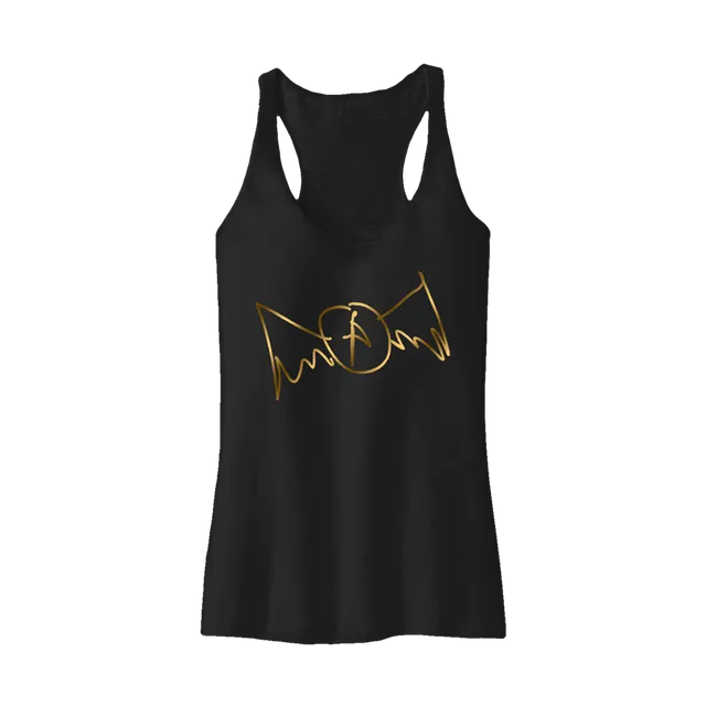 Aerosmith Bat Tank canotta donna nera stampa oro
