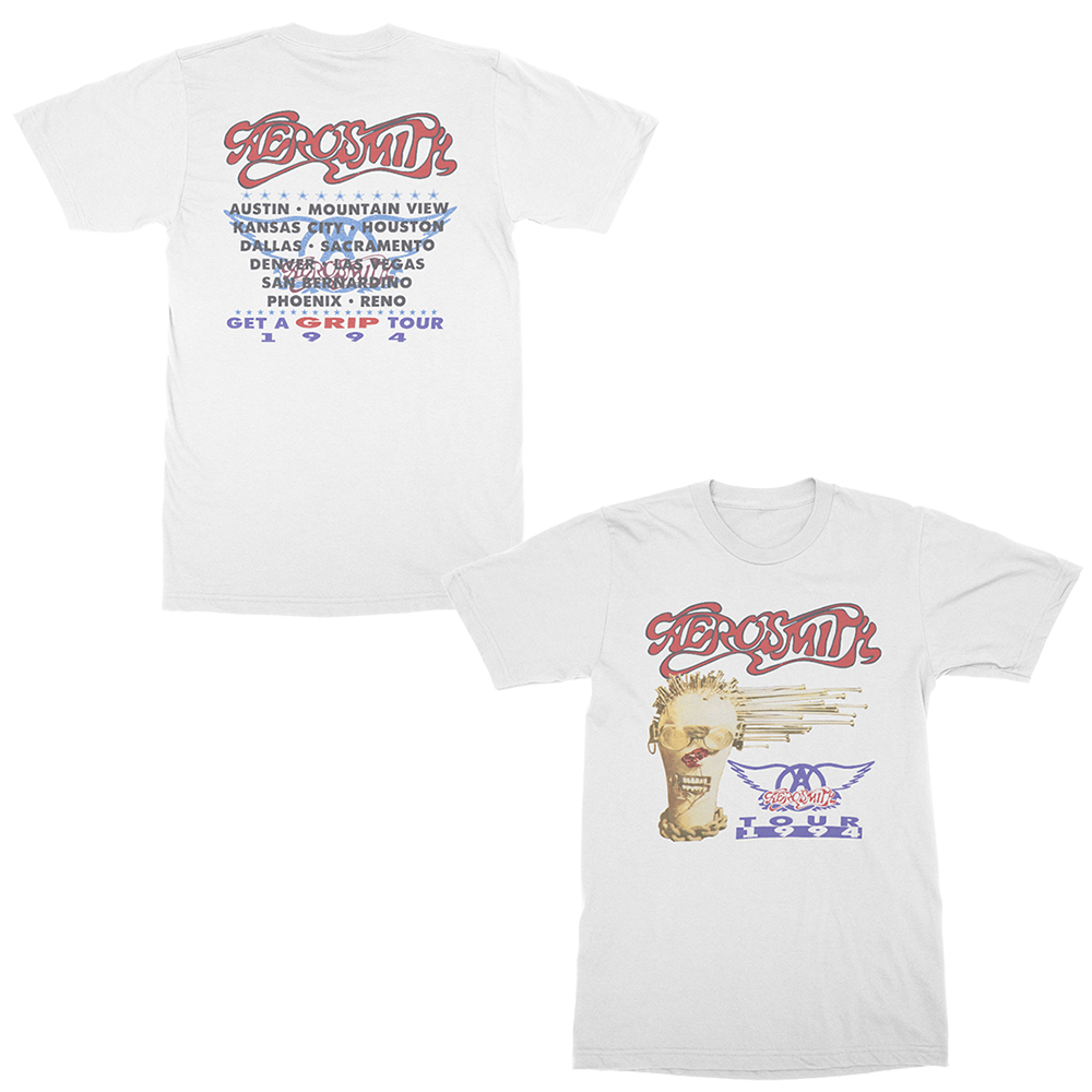 Aerosmith Get A Grip Tour 1994 t-shirt bianca