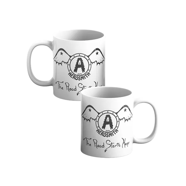 Aerosmith The Road Starts Hear tazza bianca 11oz