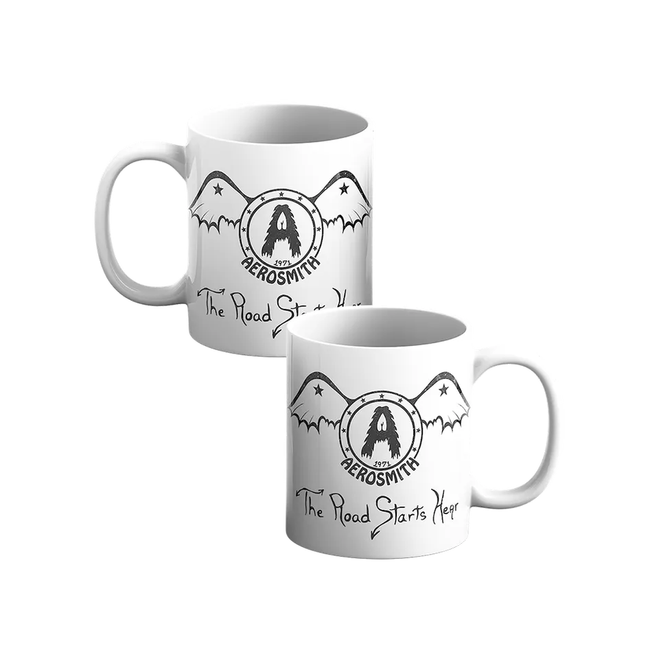 Aerosmith The Road Starts Hear tazza bianca 11oz