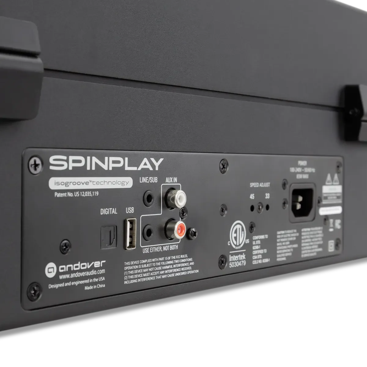 Andover Audio SpinPlay giradischi all-in-one nero
