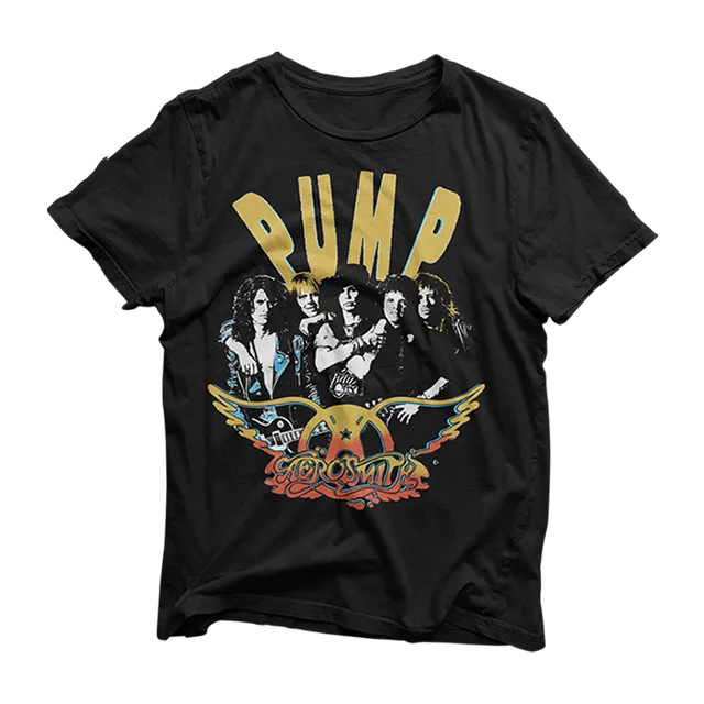 Aerosmith Pump Tracklist maglietta nera cotone