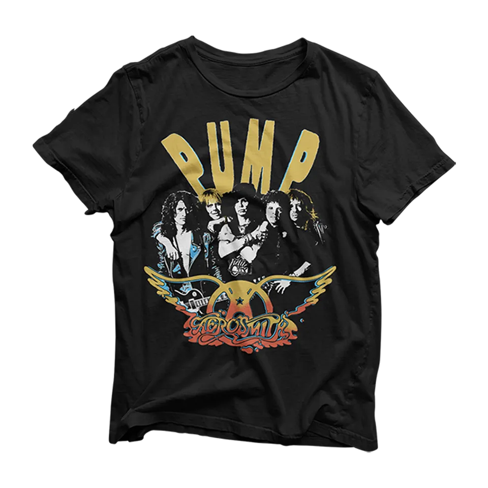 Aerosmith Pump Tracklist maglietta nera cotone