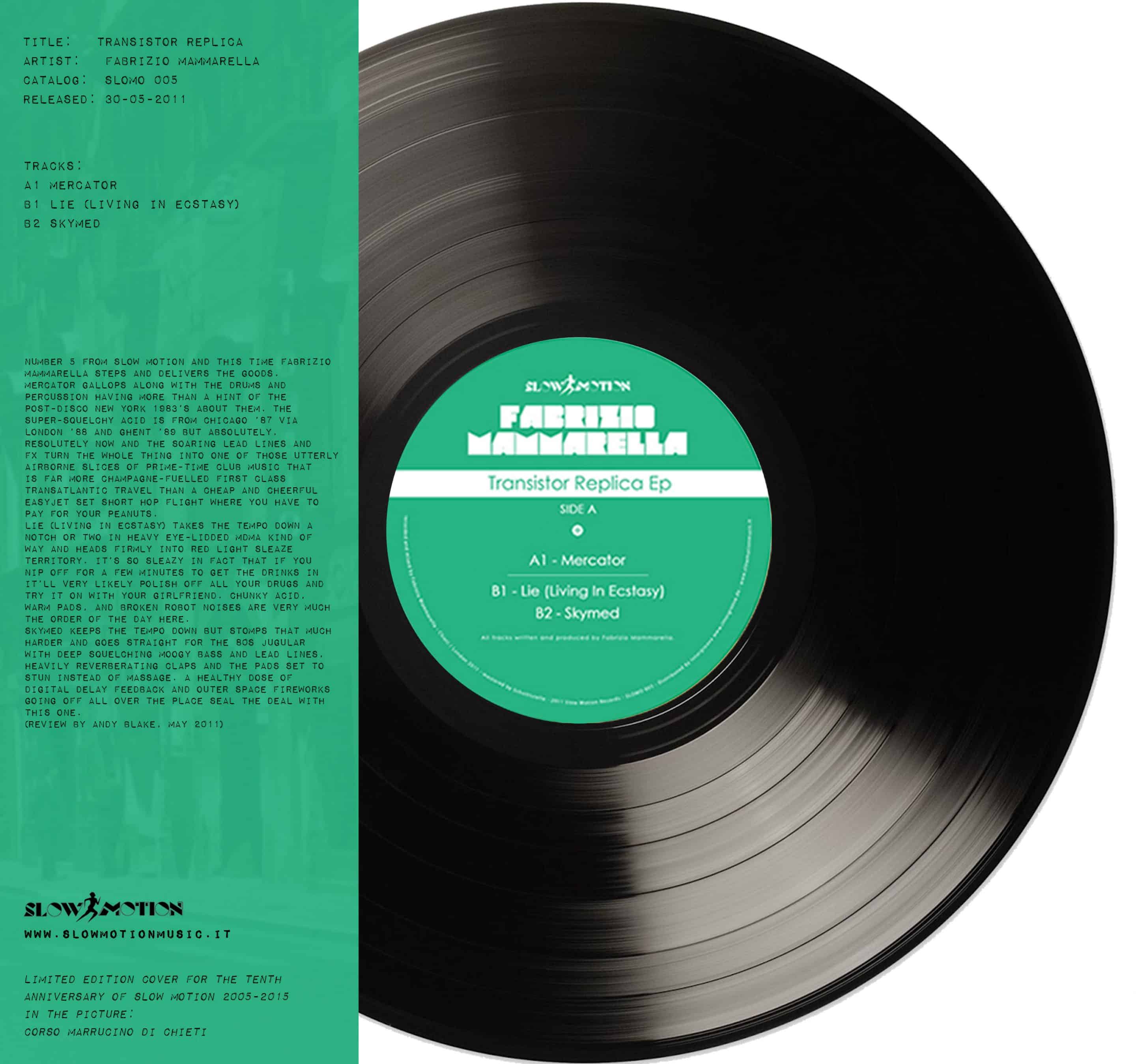 Slow Motion Mammarella Transistor Replica vinile 12" SLOMO005 acid