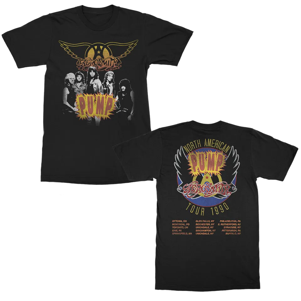 Aerosmith Pump Tour t-shirt nera vintage