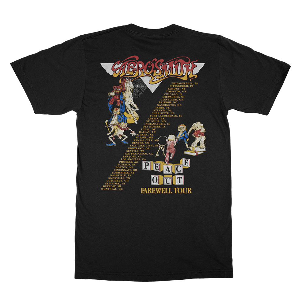 Aerosmith Toys Peace Out maglietta nera Peace Out Tour