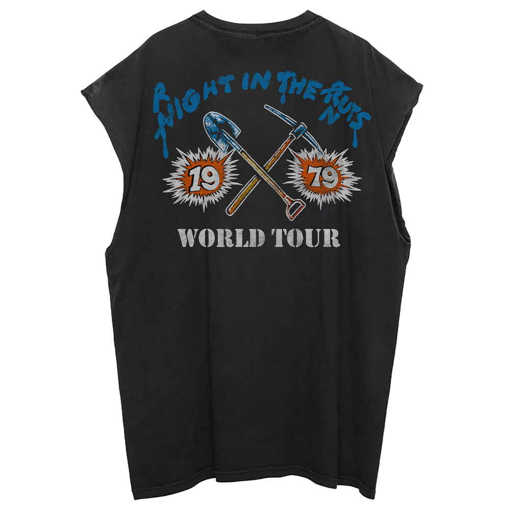 Aerosmith 1979 canotta smanicata nera Night In The Ruts Tour