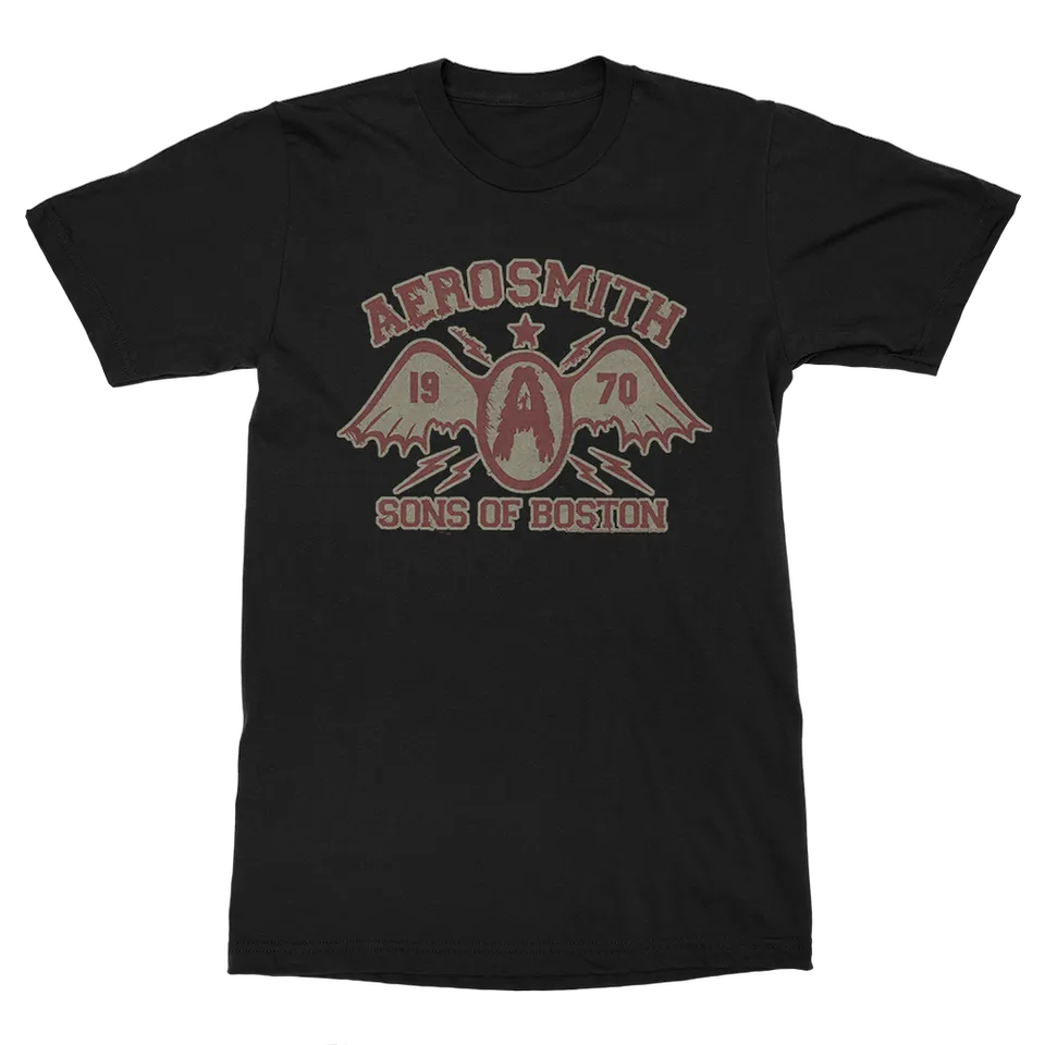 Aerosmith Sons of Boston maglietta nera unisex