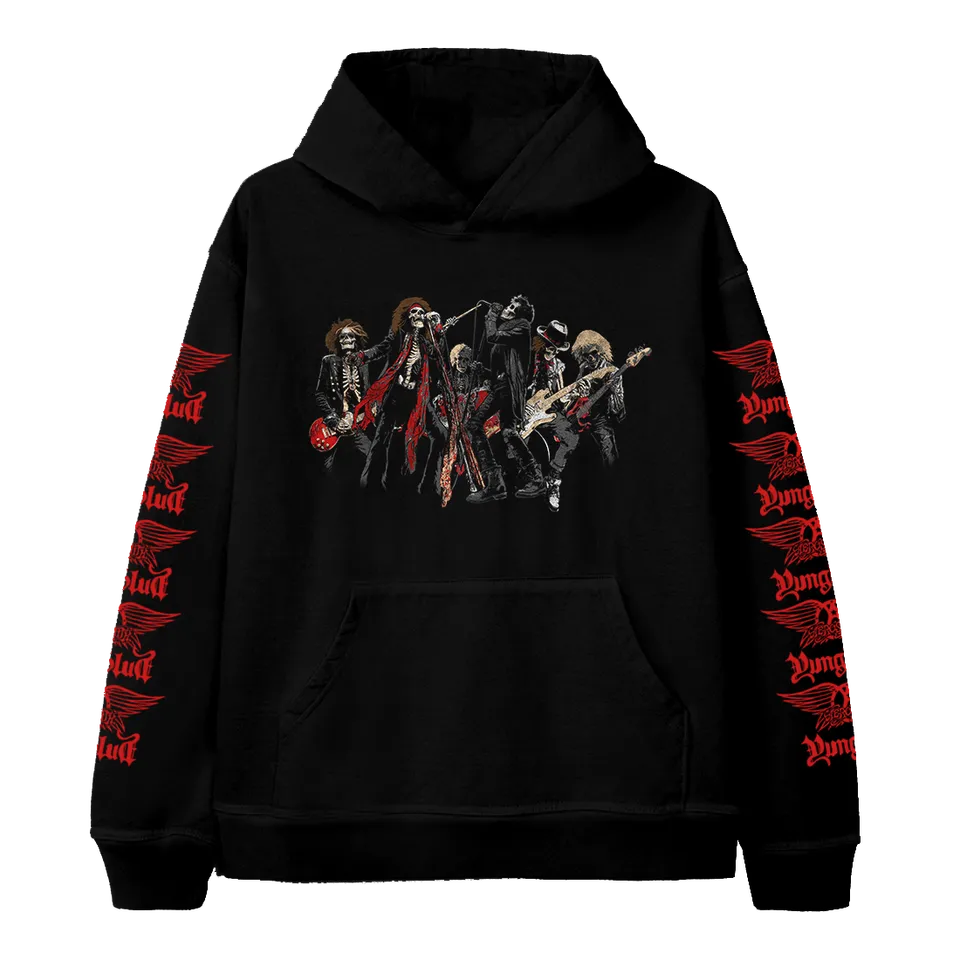 Aerosmith One More Time felpa cappuccio nera L