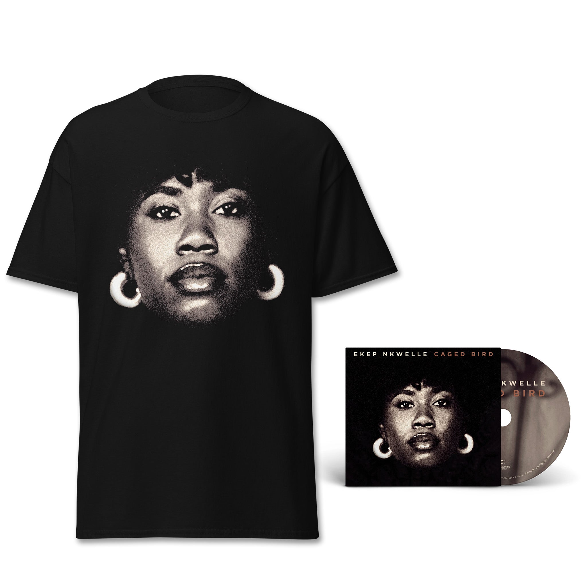 Mack Avenue Ekep Nkwelle Caged Bird bundle vinile + t-shirt jazz