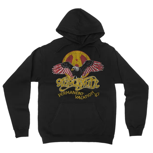 Aerosmith Permanent Vacation felpa cappuccio nera