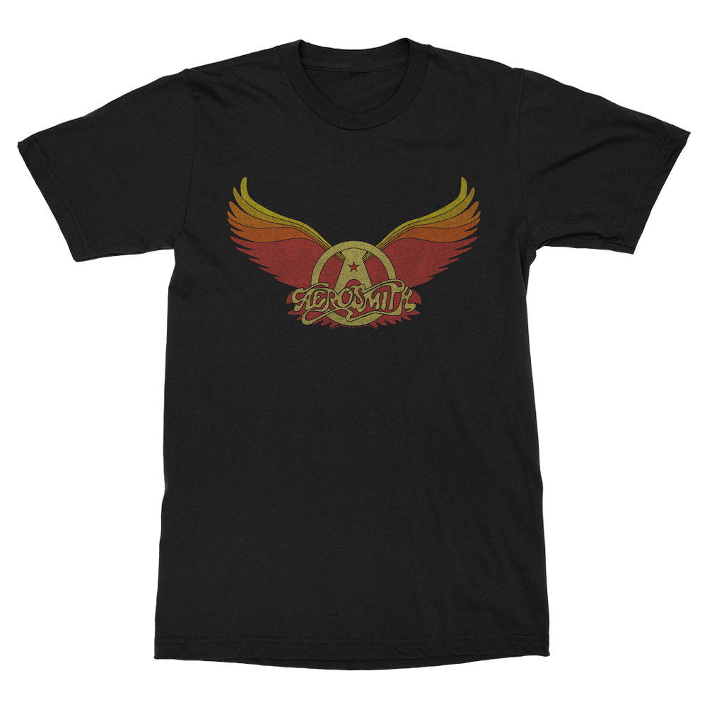 Aerosmith Vintage Wings Logo maglietta nera unisex