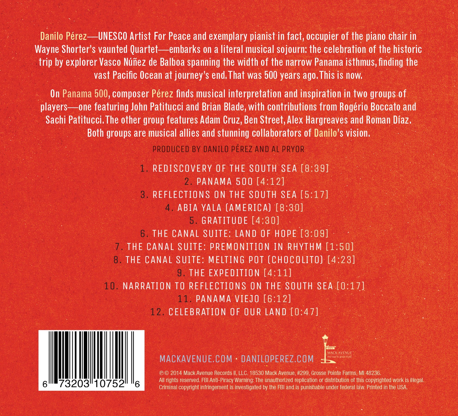 Danilo Pérez Panama 500 CD Latin Jazz Mack Avenue