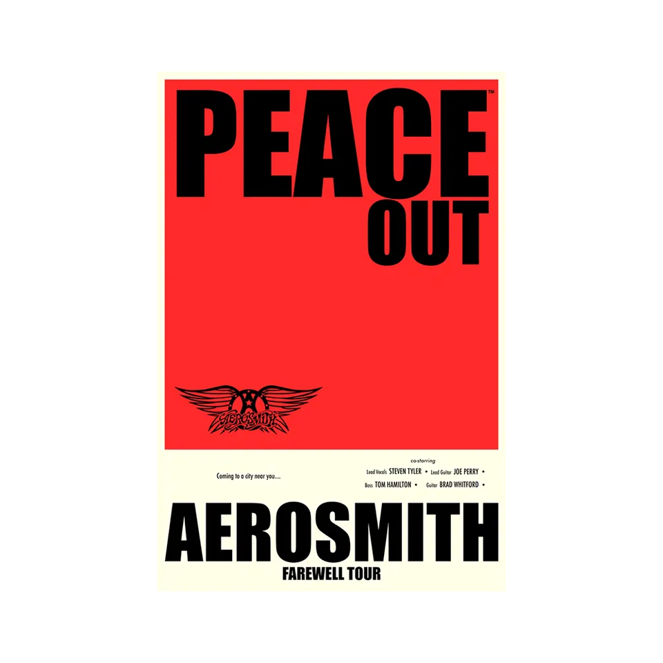 Aerosmith Peace Out Tour poster 24x36