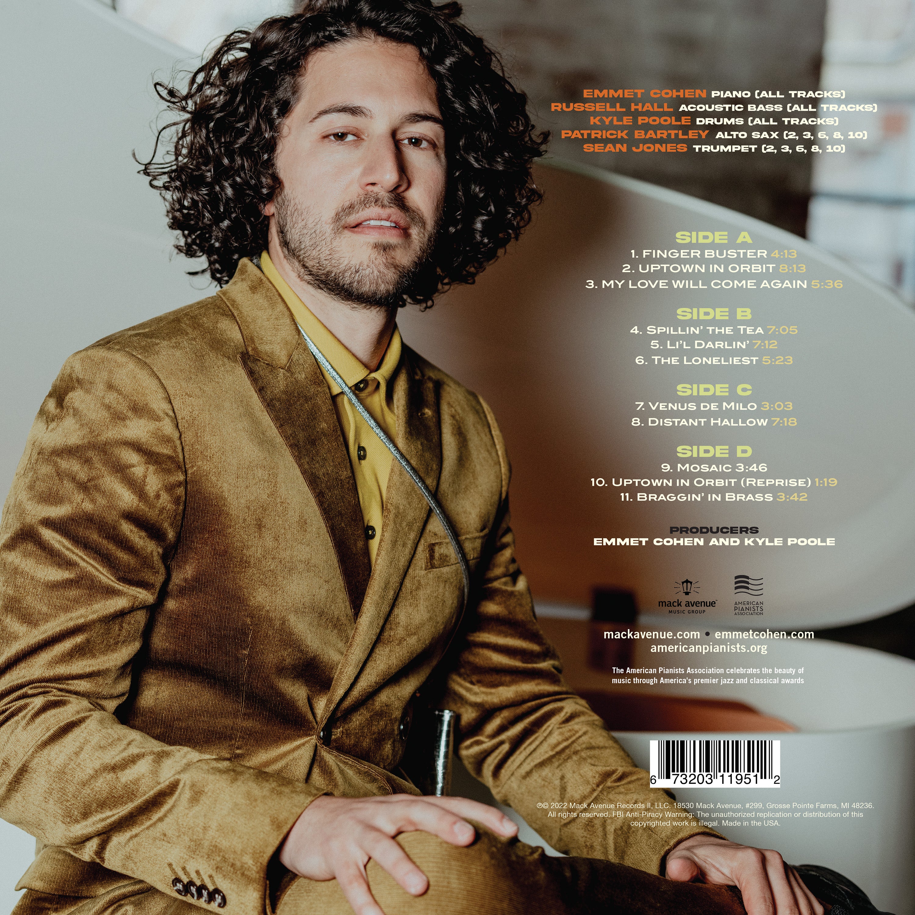Emmet Cohen Uptown in Orbit CD piano jazz