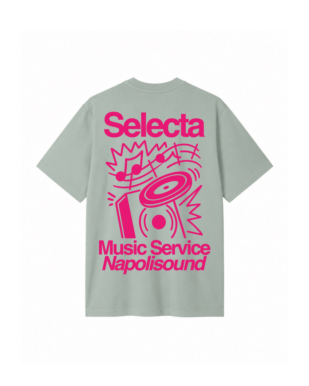 Soul Express Selecta SMS T-shirt grigia oversize in cotone
