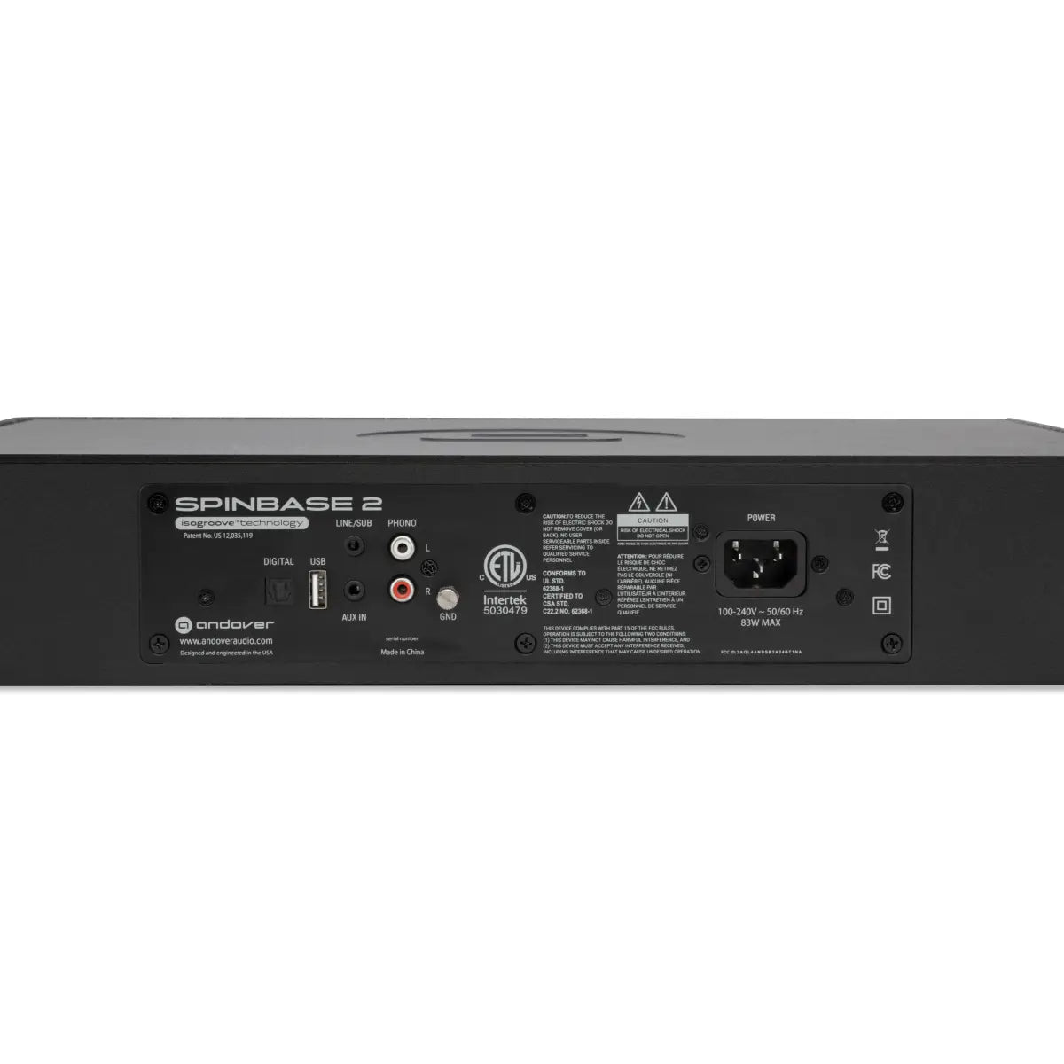 Andover Audio SpinBase 2 cassa per giradischi nera