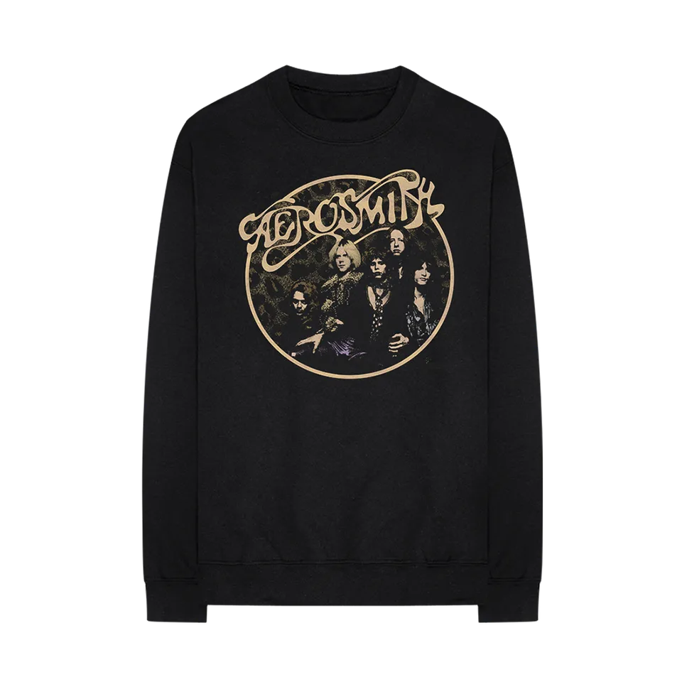 Aerosmith Leopard felpa girocollo vintage unisex