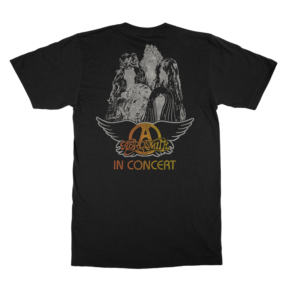 Aerosmith Draw The Line In Concert t-shirt nera cotone