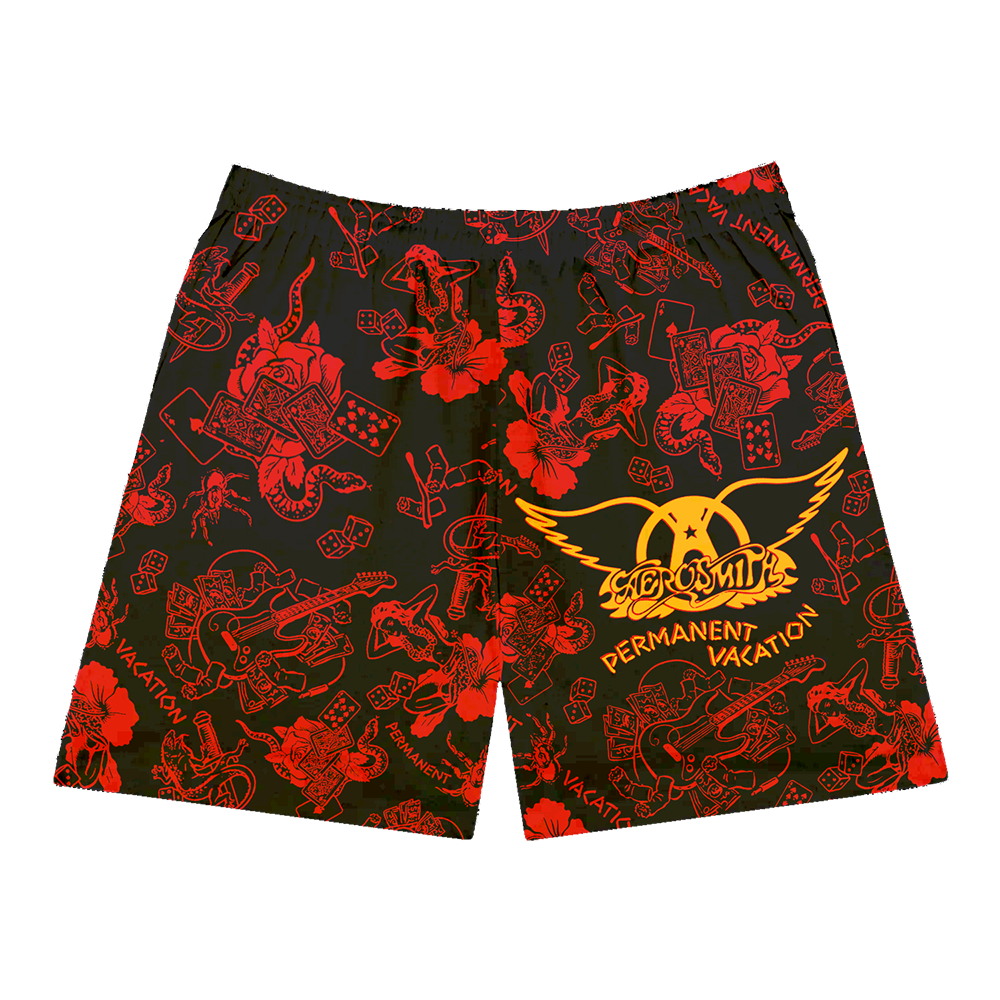 Aerosmith Permanent Vacation costume mare stampa album allover