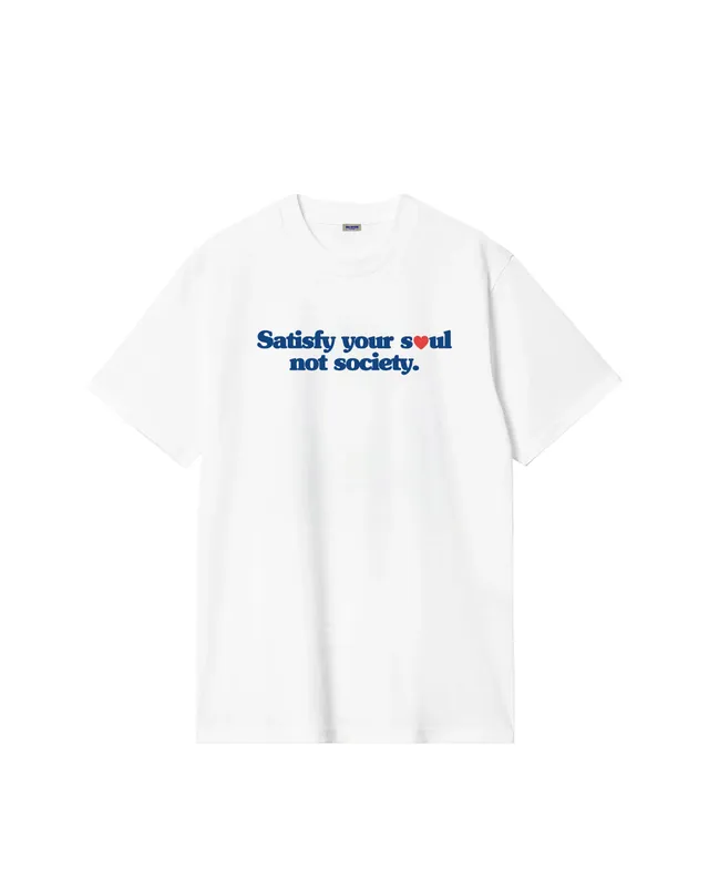 Soul Express Satisfy Your Soul t-shirt bianca oversize