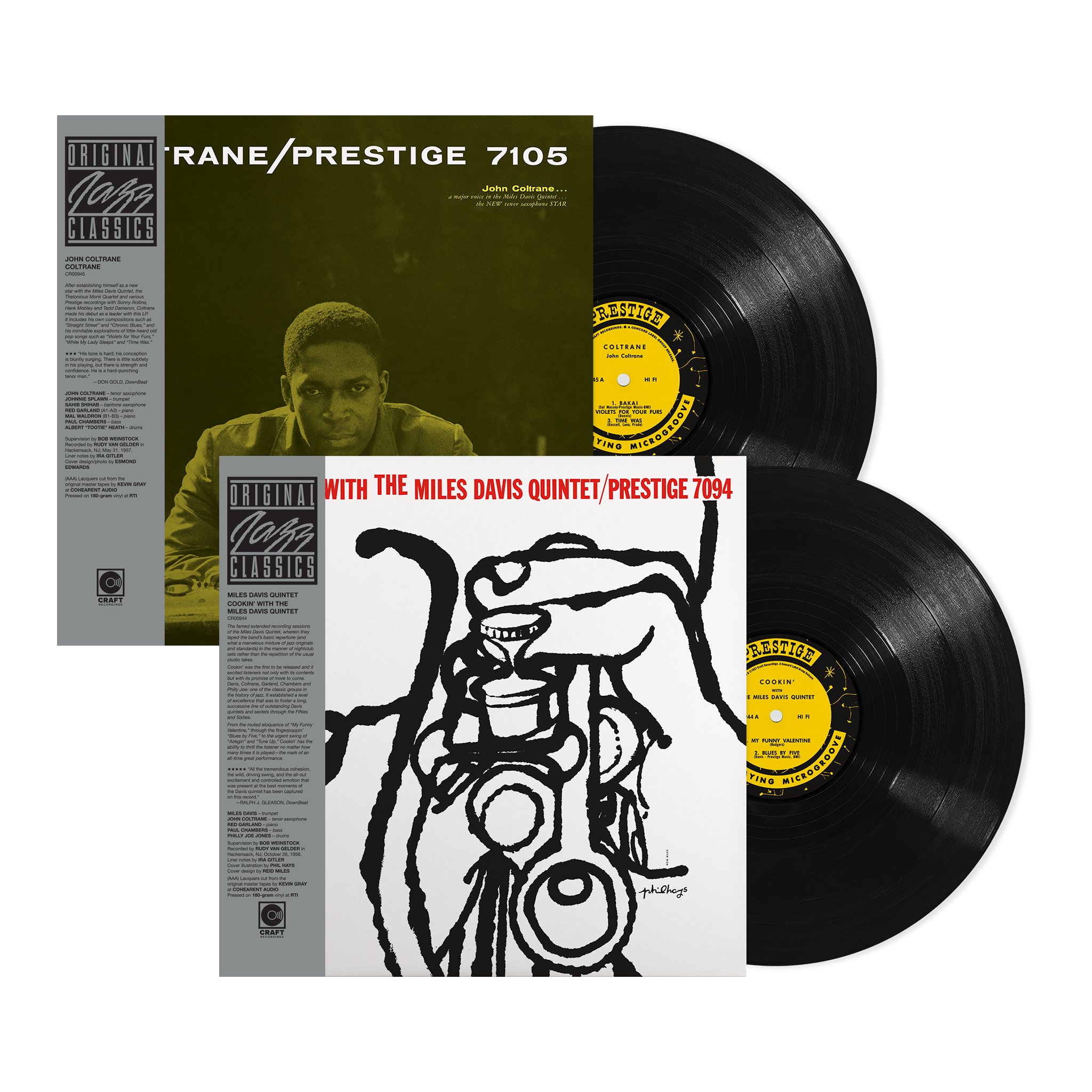 Original Jazz Classics Series Coltrane + Cookin' doppio LP vinile 180g