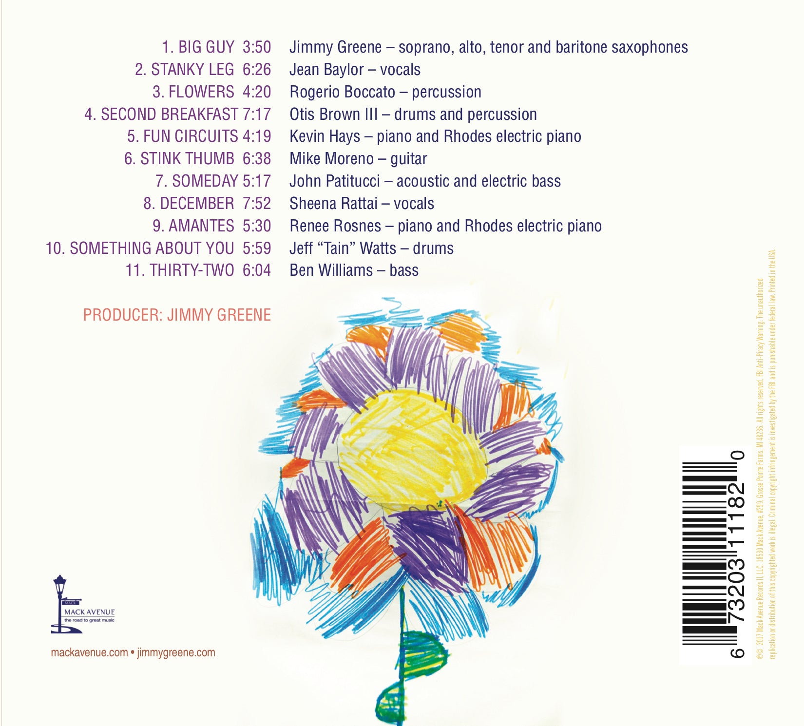 Jimmy Greene Flowers Beautiful Life Vol.2 CD sax