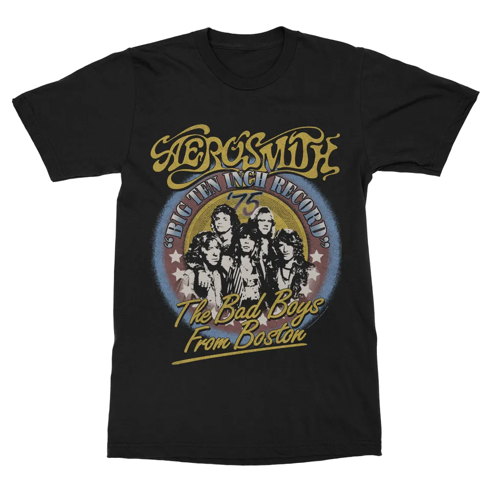 Aerosmith Bad Boys From Boston t-shirt nera unisex