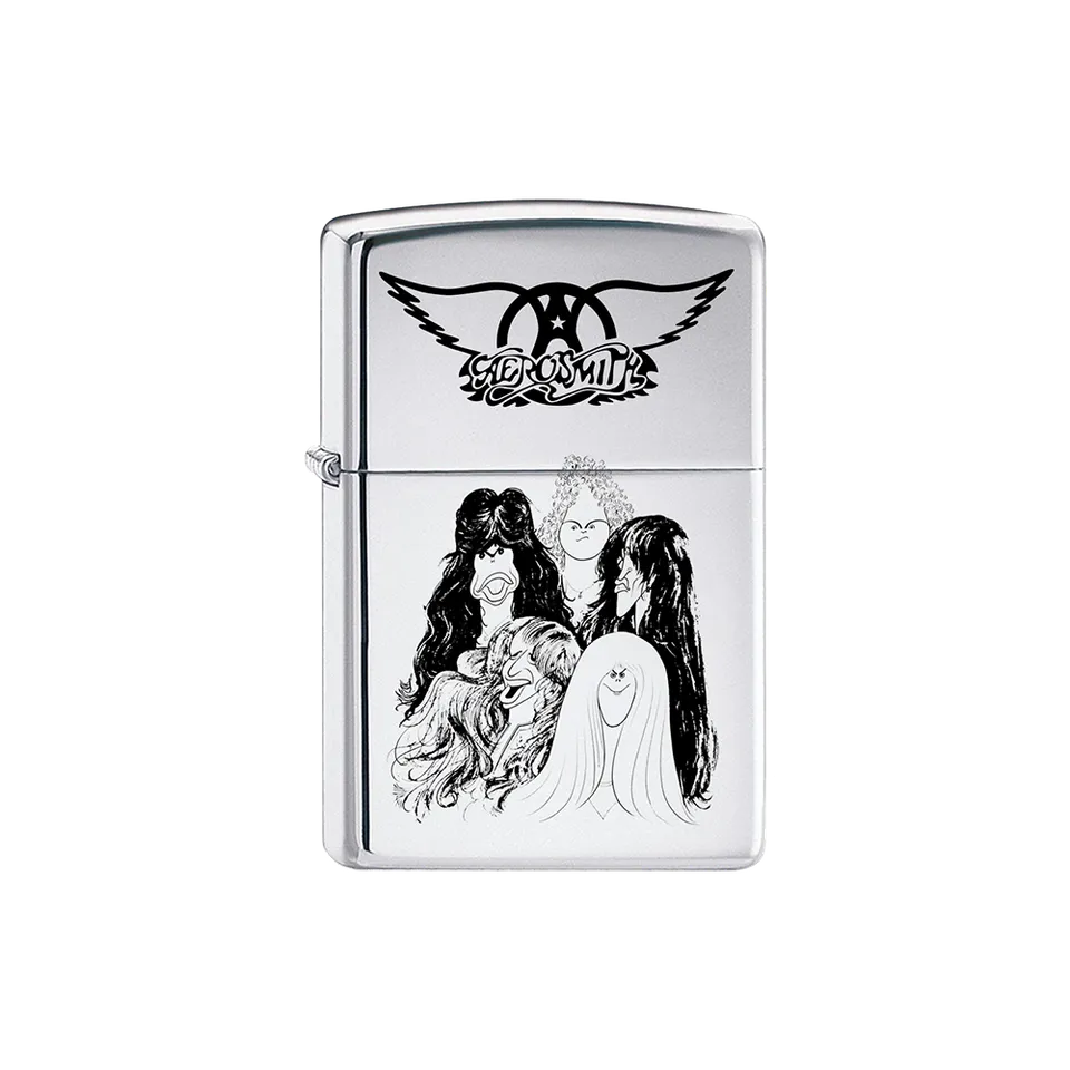 Aerosmith Draw the Line accendino zippo cromo lucido