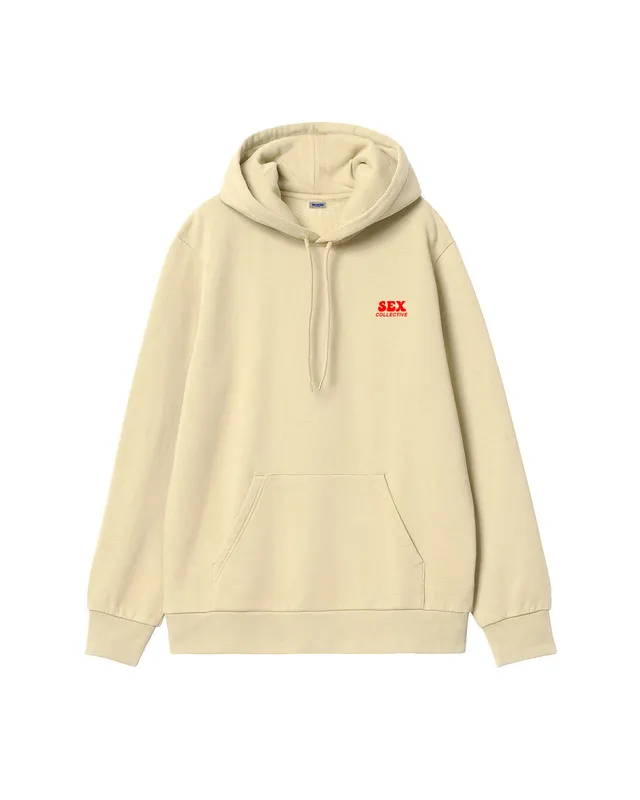 Soul Express Find Your Soul Felpa beige con cappuccio in cotone
