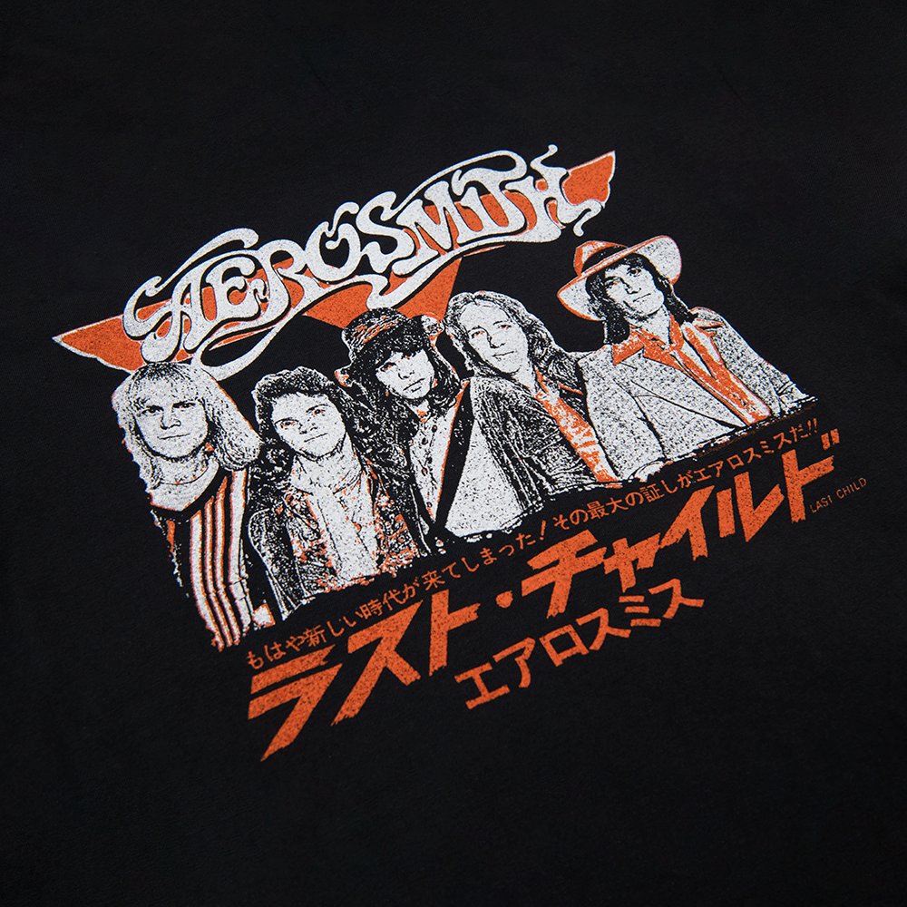 Aerosmith Last Child t-shirt nera unisex katakana 12"