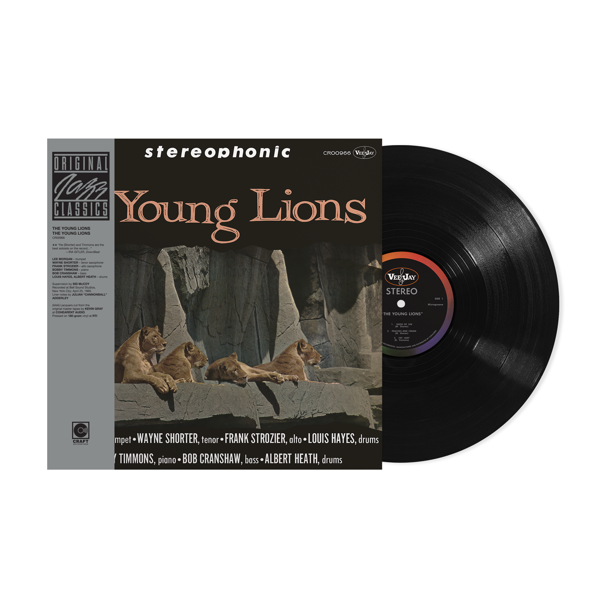 Original Jazz Classics Series Young Lions Morgan Timmons 3 LP 180g