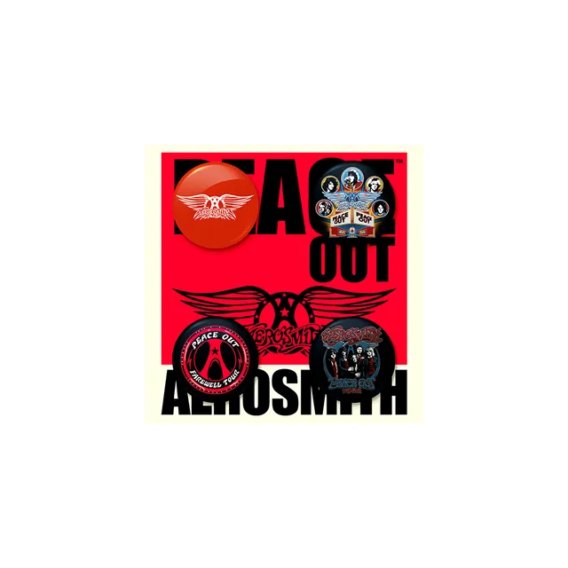 Aerosmith Peace Out set 4 spille rotonde 1,25"