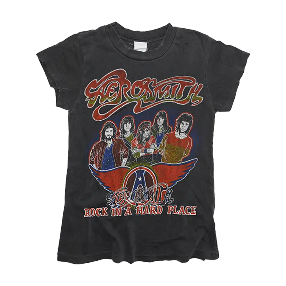 Aerosmith Madeworn Rock In A Hard Place maglietta cotone