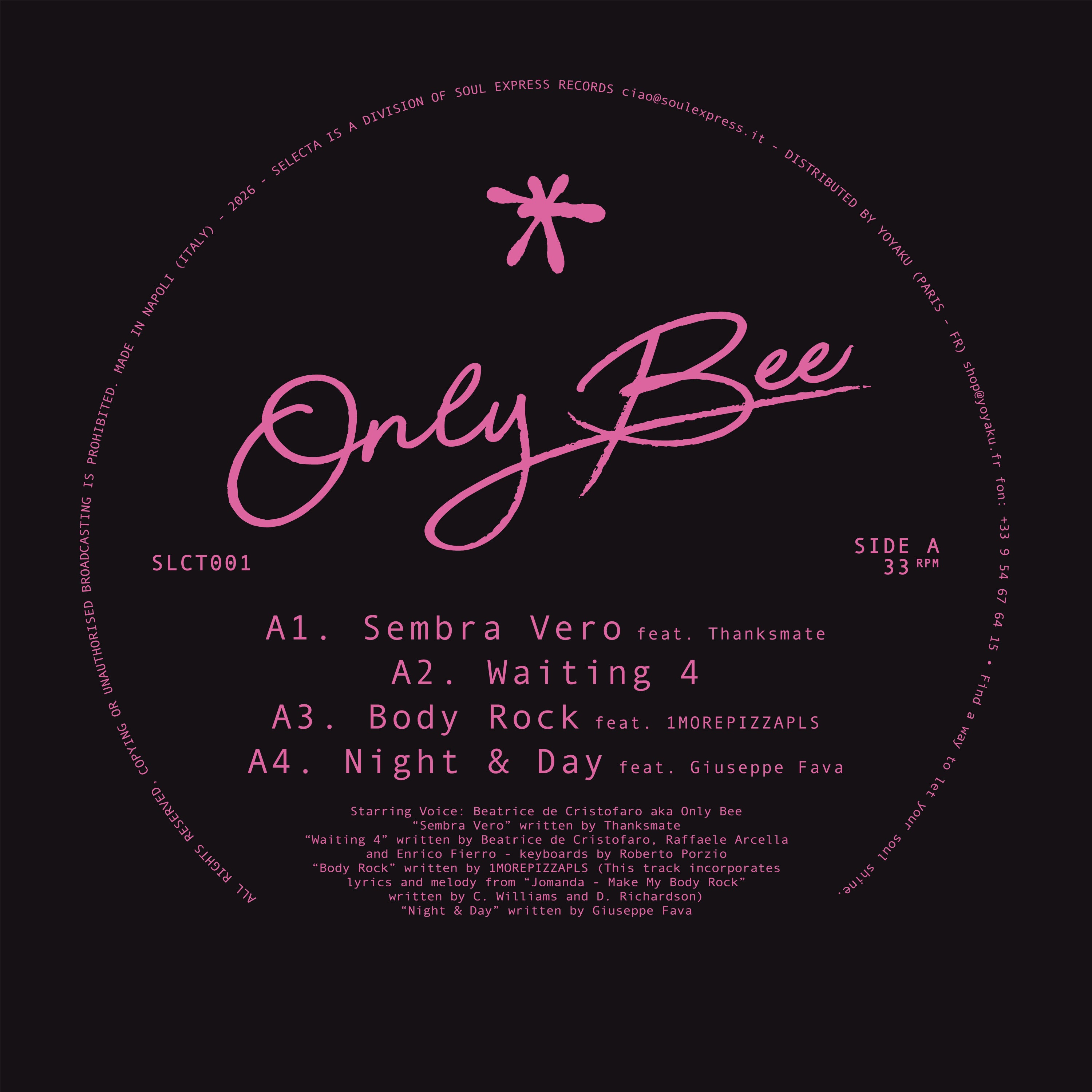 Soul Express Records SLCT001 Only Bee Vinile 8 Tracce
