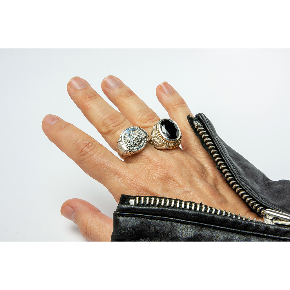 Aerosmith Classic anello chevalier in argento